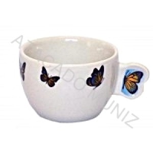 XICARA DE CAFE 70ML CREMOSA BORBOLETA