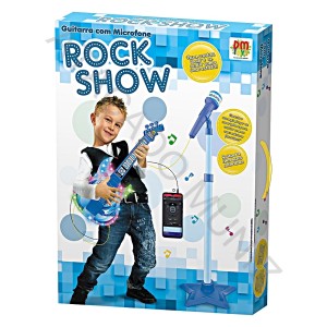 GUITARRA COM MICROFONE DM TOYS ROCK SHOW