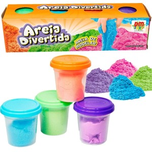 AREIA DIVERTIDA DE POTES 4 CORES