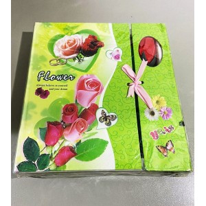 DIARIO NA CAIXA COM FLOR VARIADOS