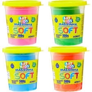 MASSINHA DE MODELAR ART KIDS POTE 500G CORES