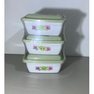 KIT 3 POTES RAINHA QUADRADO 700ML DECORADO