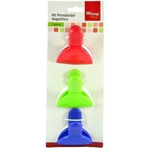 KIT PRENDEDOR MAGNETICO WINCY COM 3 UNIDADES COLOR